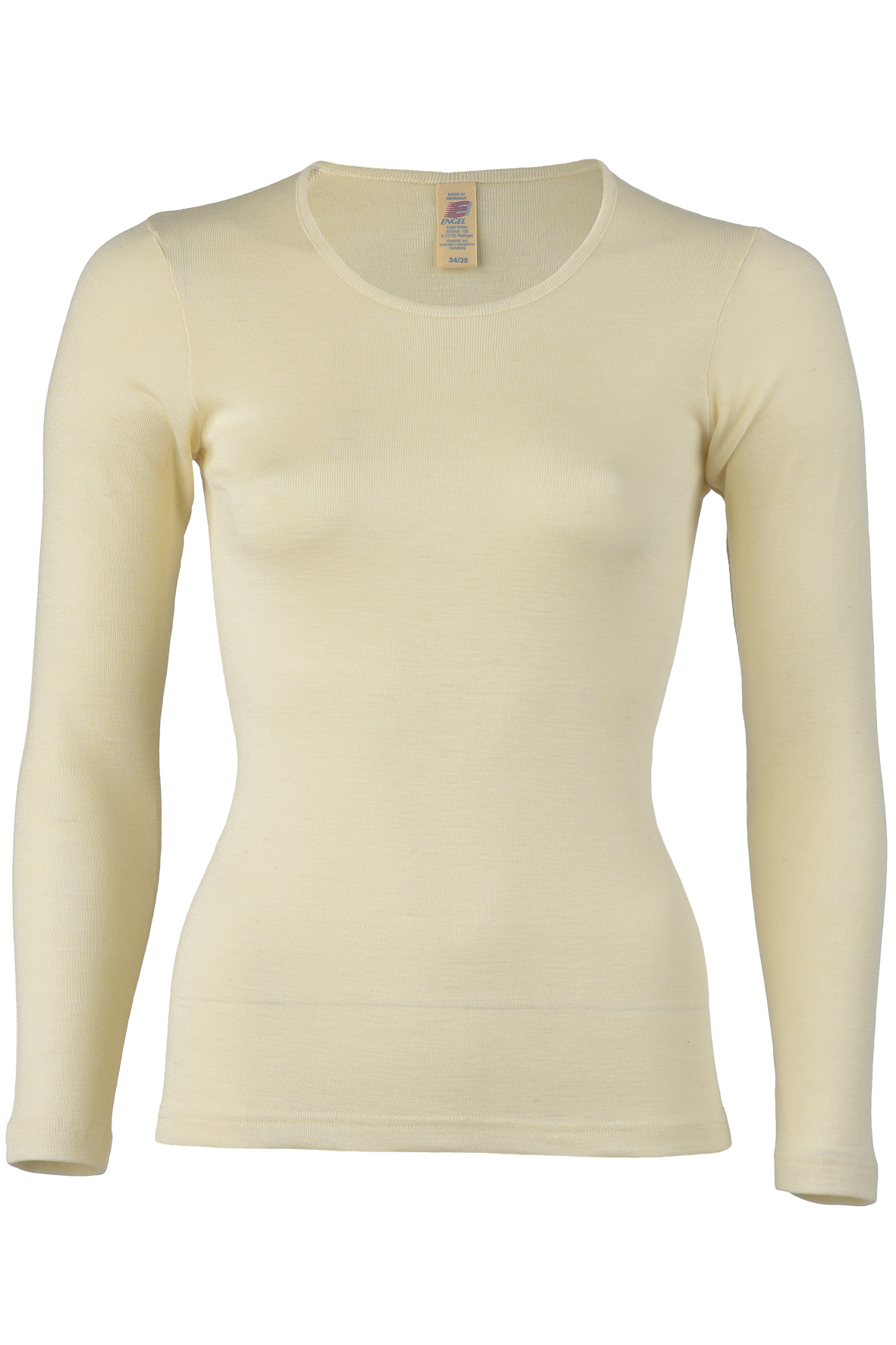 Damen-Shirt mit langem Arm, 70% Wolle (kbT)/30% Seide  (Bio-GOTS)