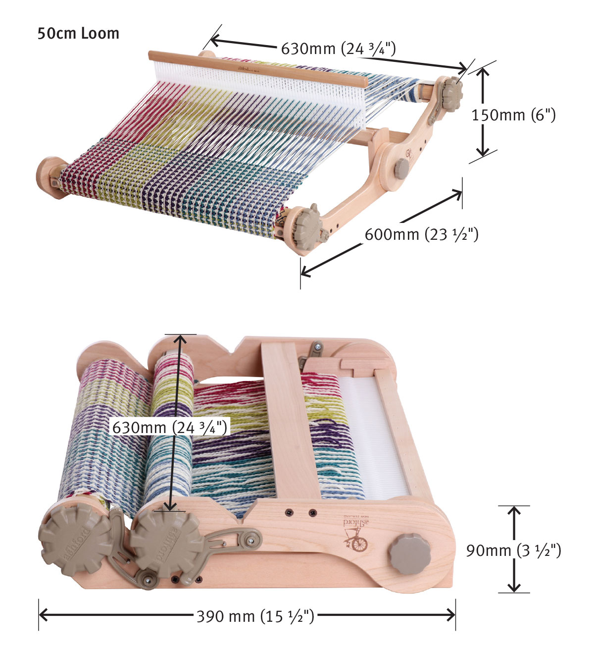 Ashford Knitters Loom KL5COM, lackiert 50cm  D10186