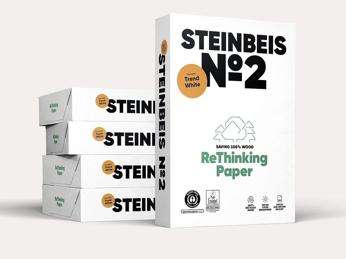 Steinbeis Recycling Kopierpapier TrendWhite ISO 80 A4 80g 500 Blatt