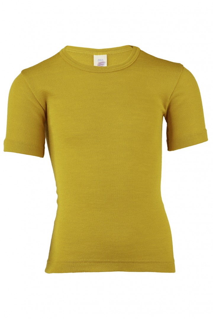 Kinder-Shirt / Unterhemd kurzarm, 70% Schurwolle/30%Seide (Bio-GOTS)
