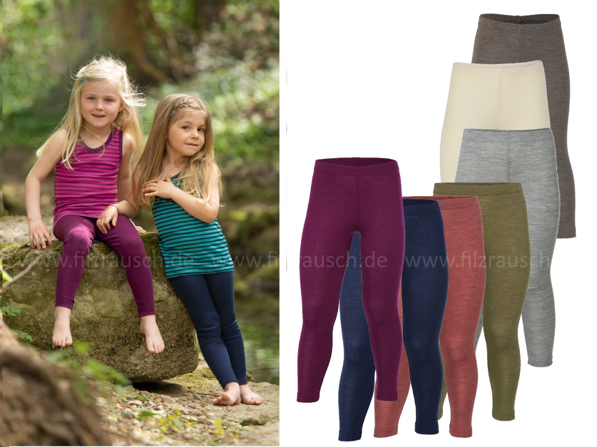 Kinder-Leggings, 70% Schurwolle/30%Seide (Bio-GOTS)
