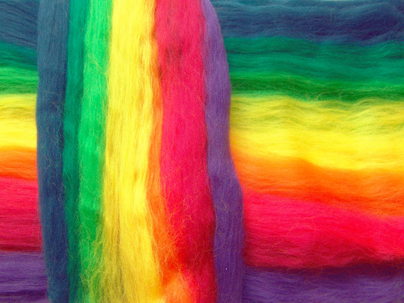 Merino-Melange - regenbogen superfein 16 mic im Band