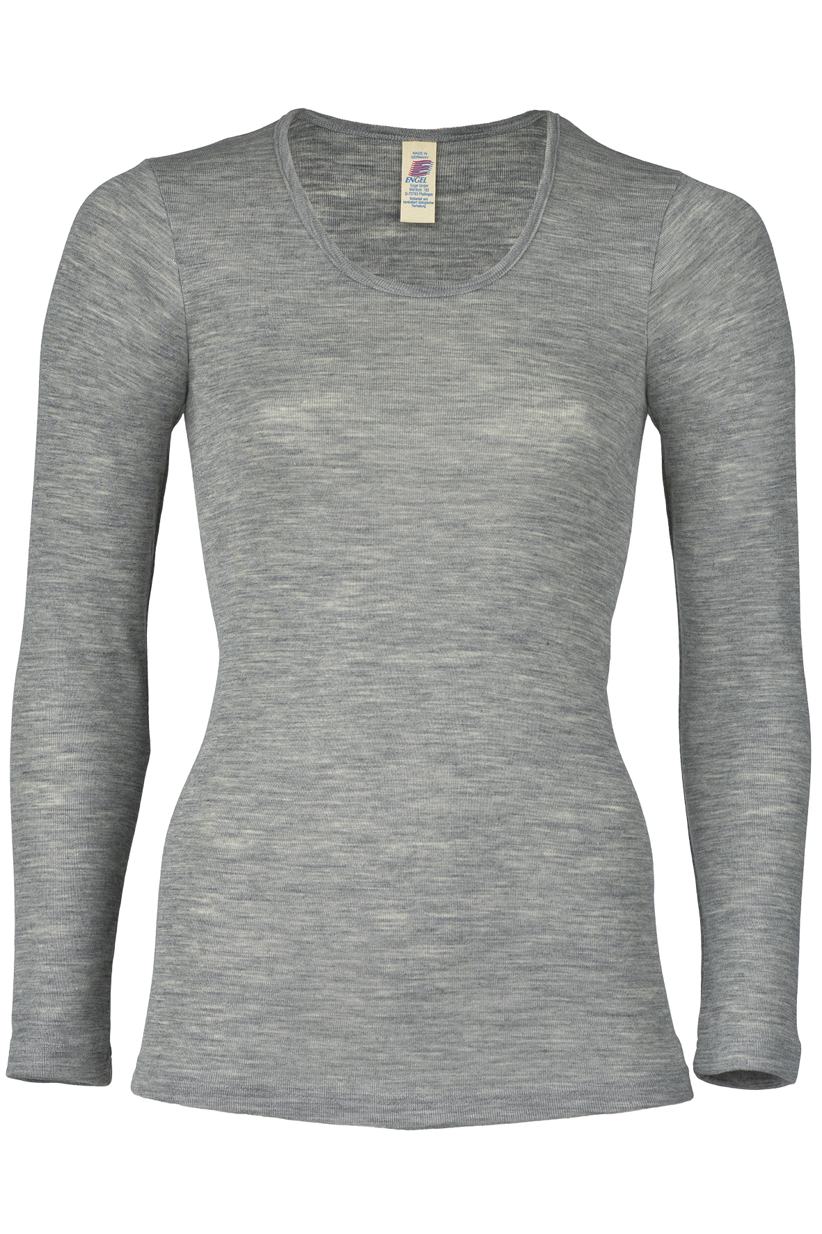 Damen-Shirt mit langem Arm, 70% Wolle (kbT)/30% Seide  (Bio-GOTS)