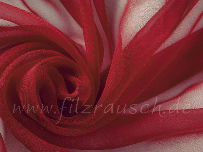 Chiffon 3,5 - krapprot 110 cm breit pro 1 Meter