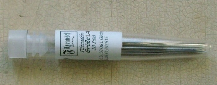 Filznadeln - Größe 14, Spiral/Twisted mittel, 10 Stück/Packung