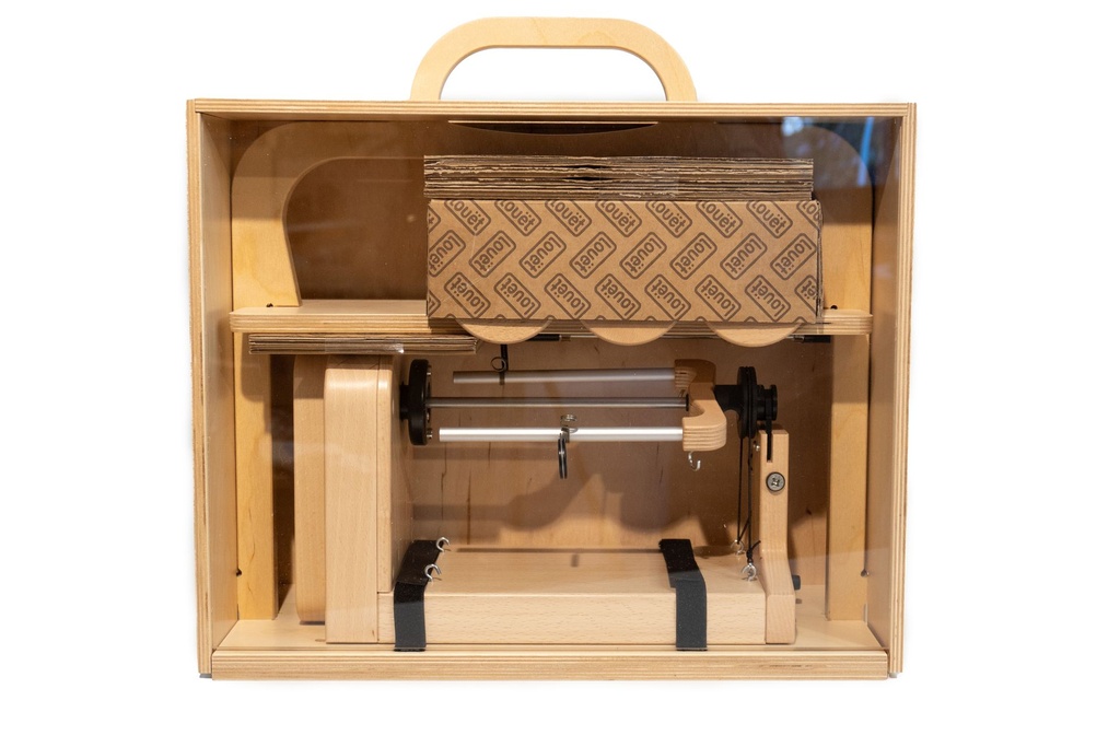 Louet Jenn-E E-Spinner (SP0104C) mit Holzkoffer