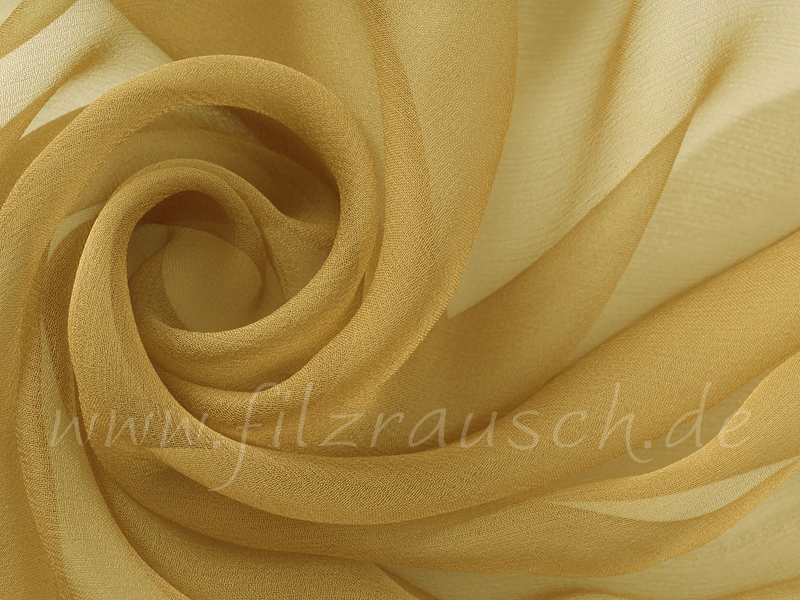 Chiffon 3,5 - bronzebraun 110 cm breit pro 1 Meter