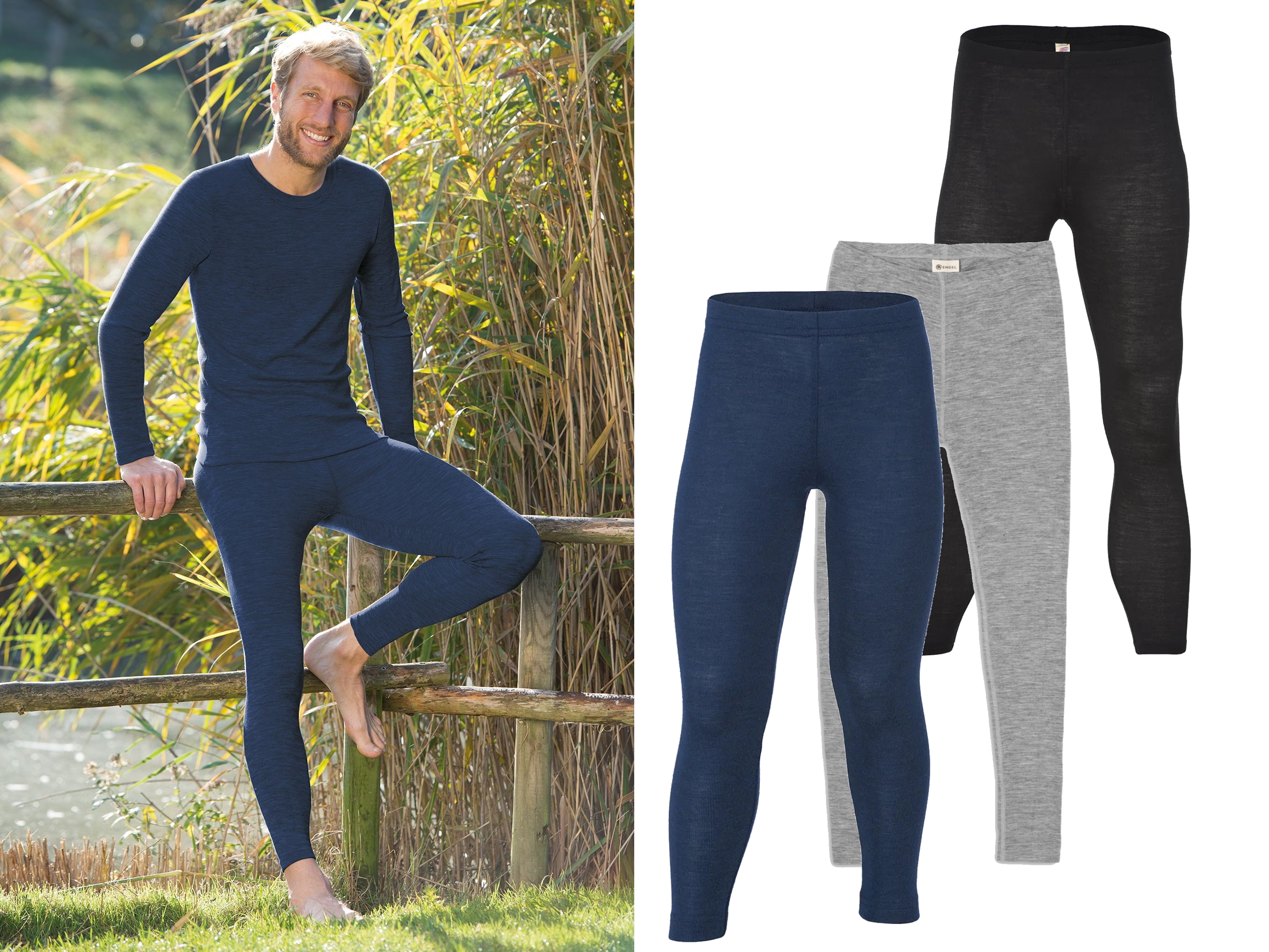 Herren-Leggings, 70% Schurwolle/30%Seide (Bio-GOTS)