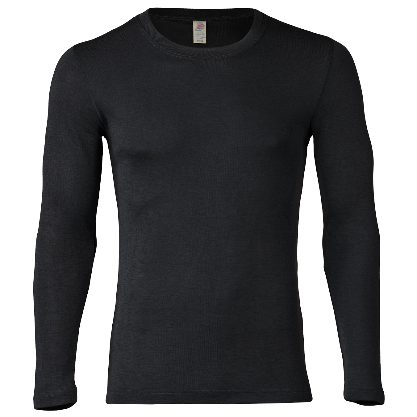 Herren-Shirt mit langem Arm, 70% Wolle (kbT)/30% Seide  (Bio-GOTS)