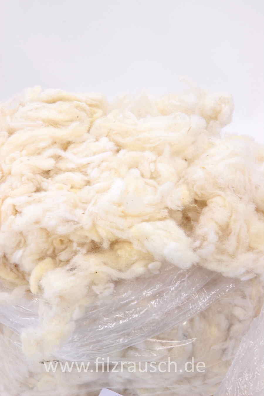 Bio - Merinowolle, ungekämmt (kbT) - weißeFlocke - gelblich fein