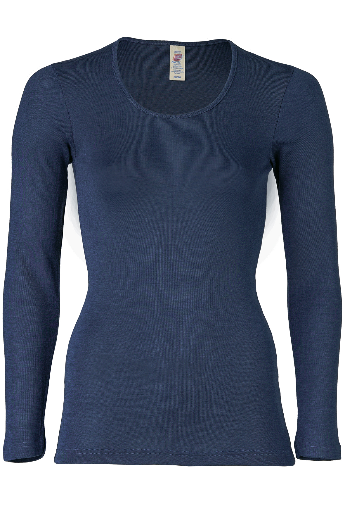 Damen-Shirt mit langem Arm, 70% Wolle (kbT)/30% Seide  (Bio-GOTS)