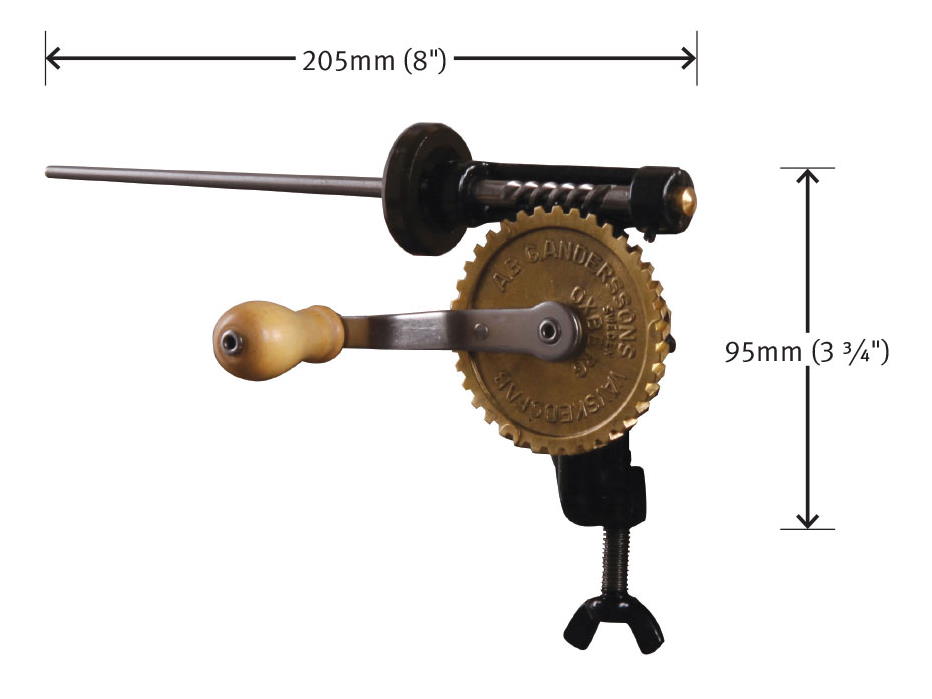Glimakra Spulenwickler Standard 4-5,5mm aus Metall für Handschütze 62M