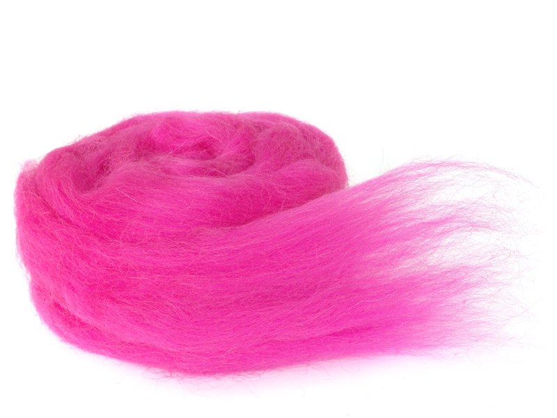 Bergschafwolle (bunt) - koschenillepink mittelfein im Band