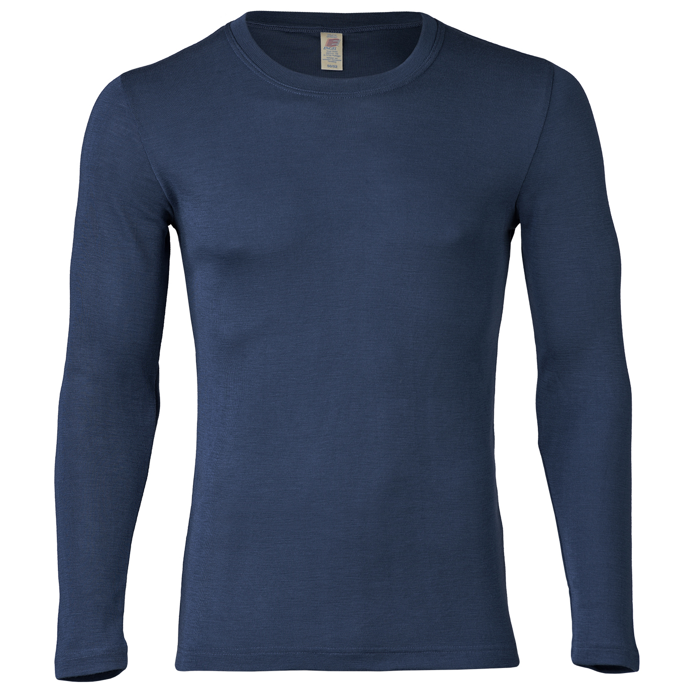 Herren-Shirt mit langem Arm, 70% Wolle (kbT)/30% Seide  (Bio-GOTS)