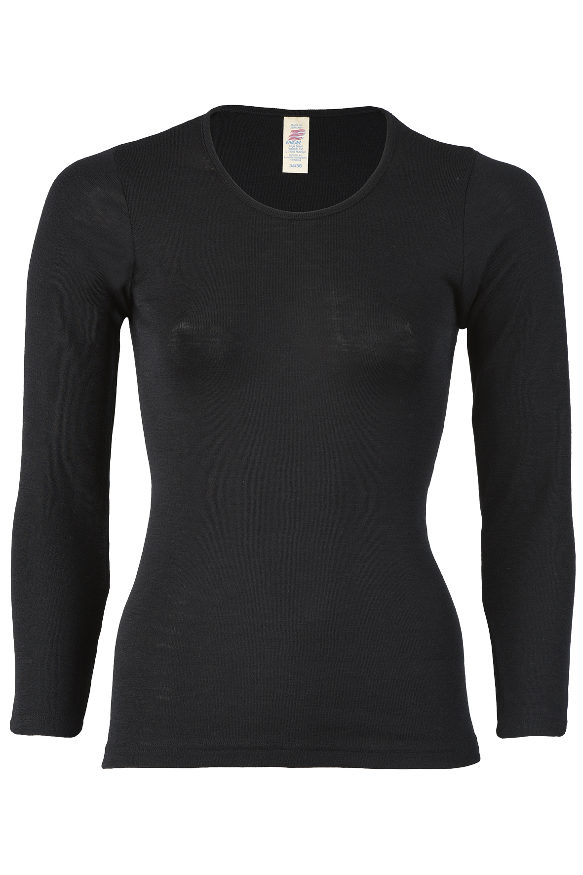 Damen-Shirt mit langem Arm, 70% Wolle (kbT)/30% Seide  (Bio-GOTS)