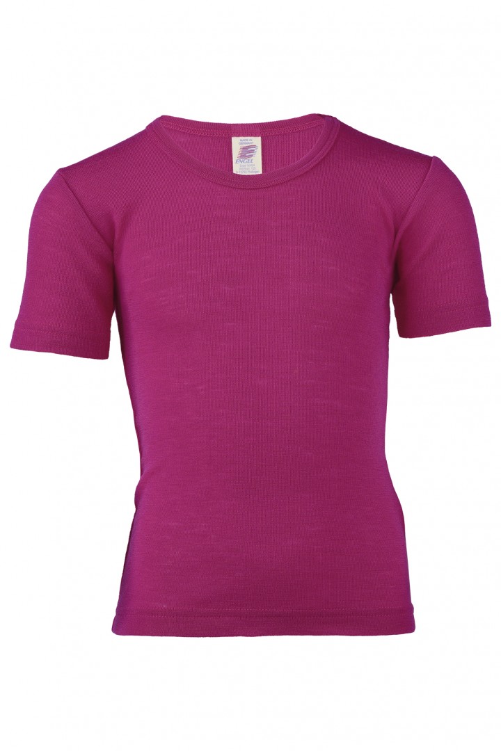 Kinder-Shirt / Unterhemd kurzarm, 70% Schurwolle/30%Seide (Bio-GOTS)