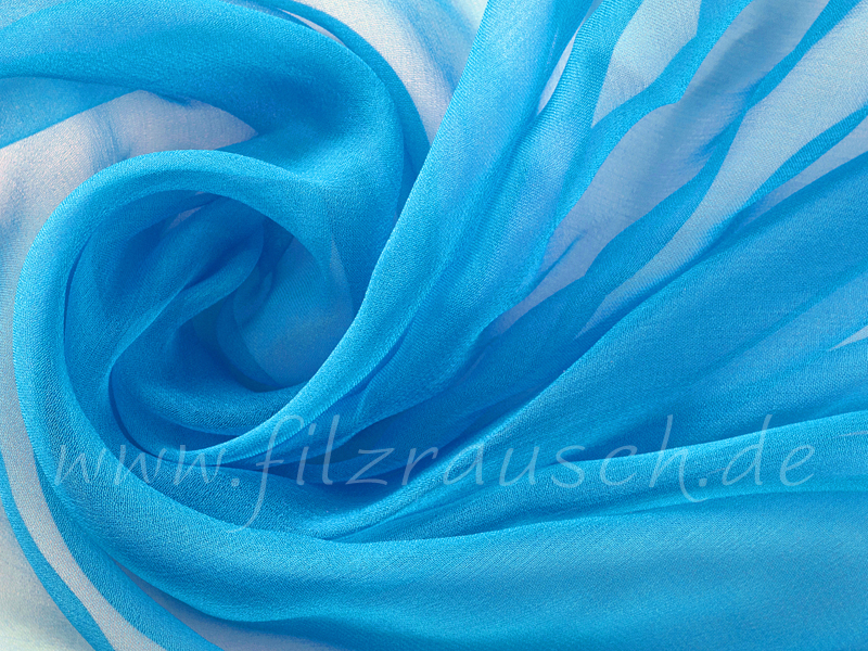Chiffon 3,5 - pazifikblau 110 cm breit pro 1 Meter