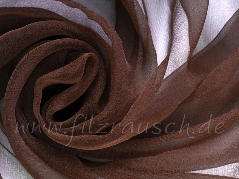 Chiffon 3,5 - schokobraun 110 cm breit pro 1 Meter
