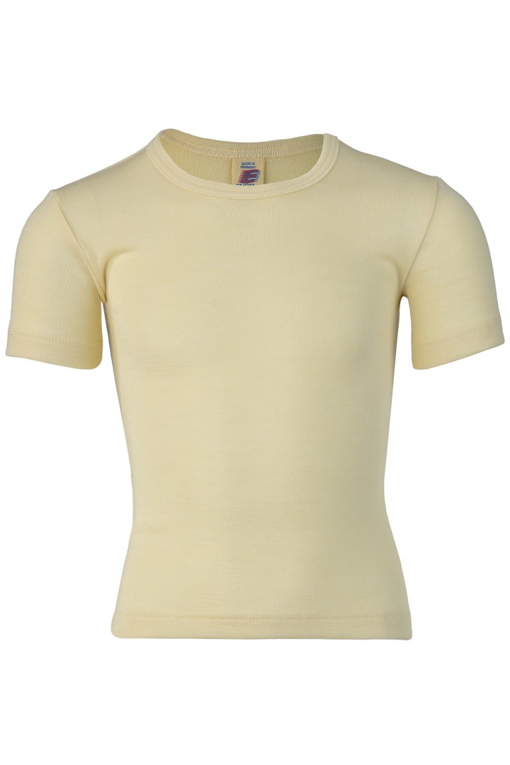 Kinder-Shirt / Unterhemd kurzarm, 70% Schurwolle/30%Seide (Bio-GOTS)