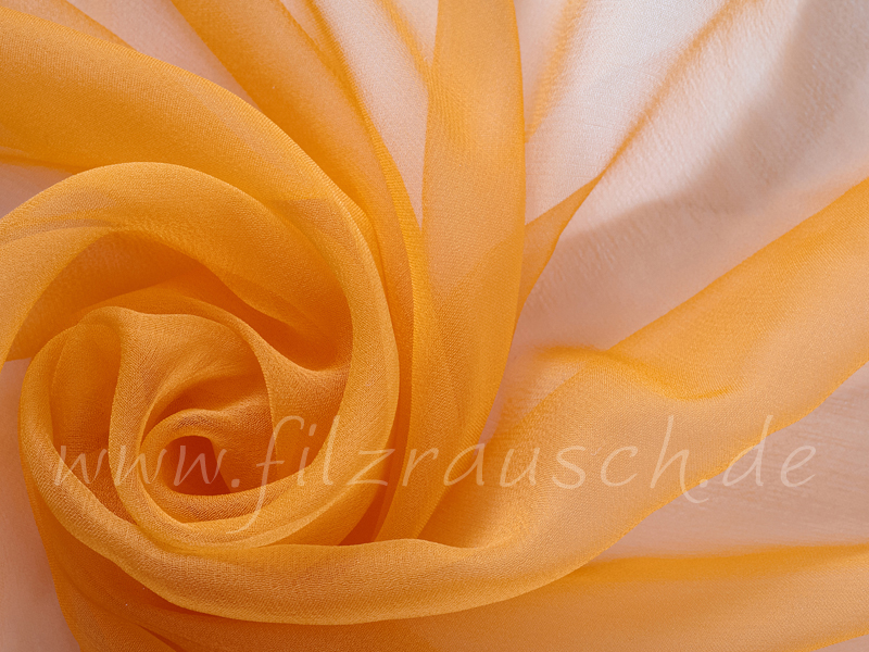 Chiffon 3,5 - karotte 110 cm breit pro 1 Meter