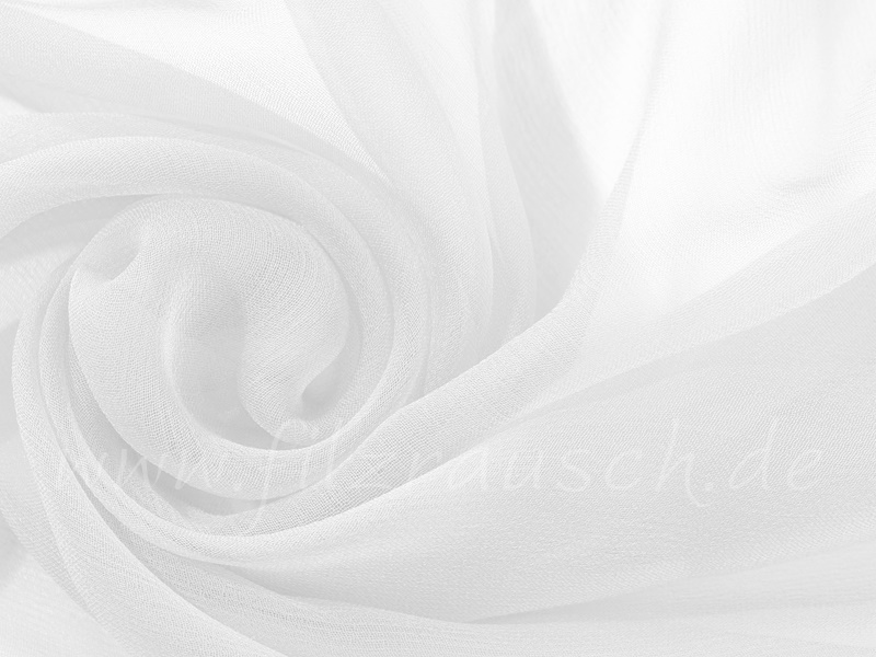 Sonderposten 13,45€/m ca. 70cm Rest Chiffon 3,5naturweiß Breite 90cm  -20% CH3/5NW1
