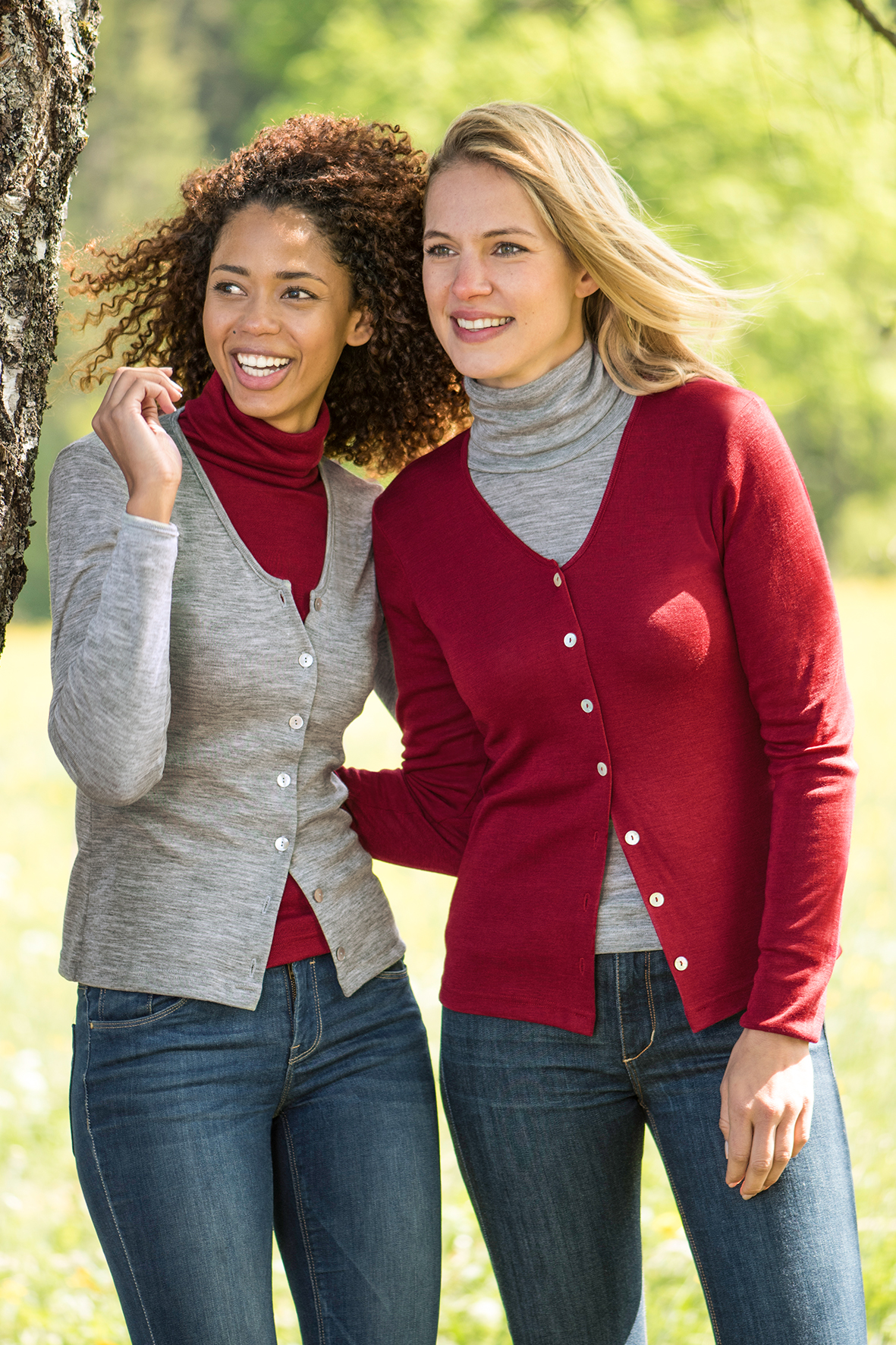 Damen-Cardigan, 70% Schurwolle (kbT) 30% Seide (Bio-GOTS)