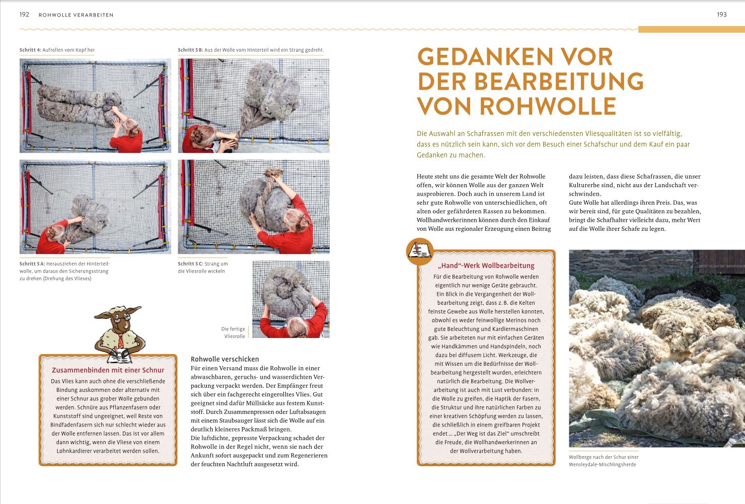 Schafwolle verarbeiten - Schafrassen, Wollkunde, Filzen, Spinnen. M. Röhm, K. Sonnemann, U