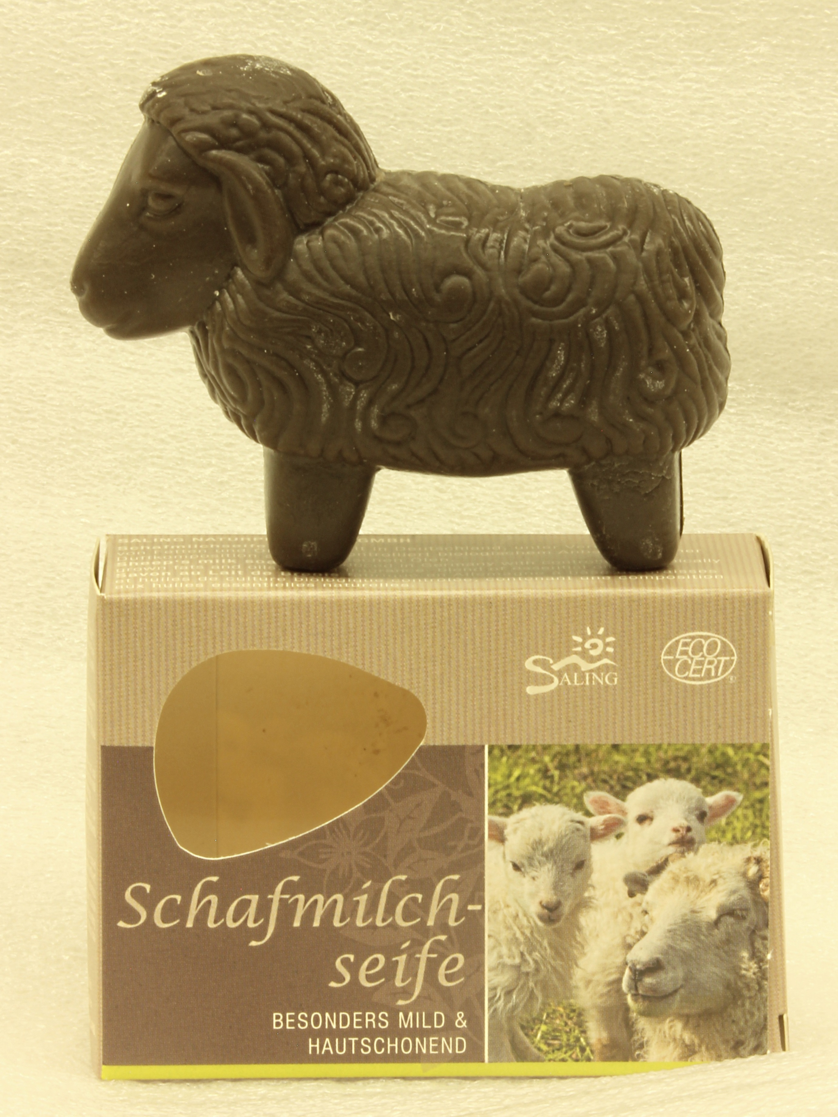 Saling Schafmilchseife schwarzes Schaf, 85g, Schachtel