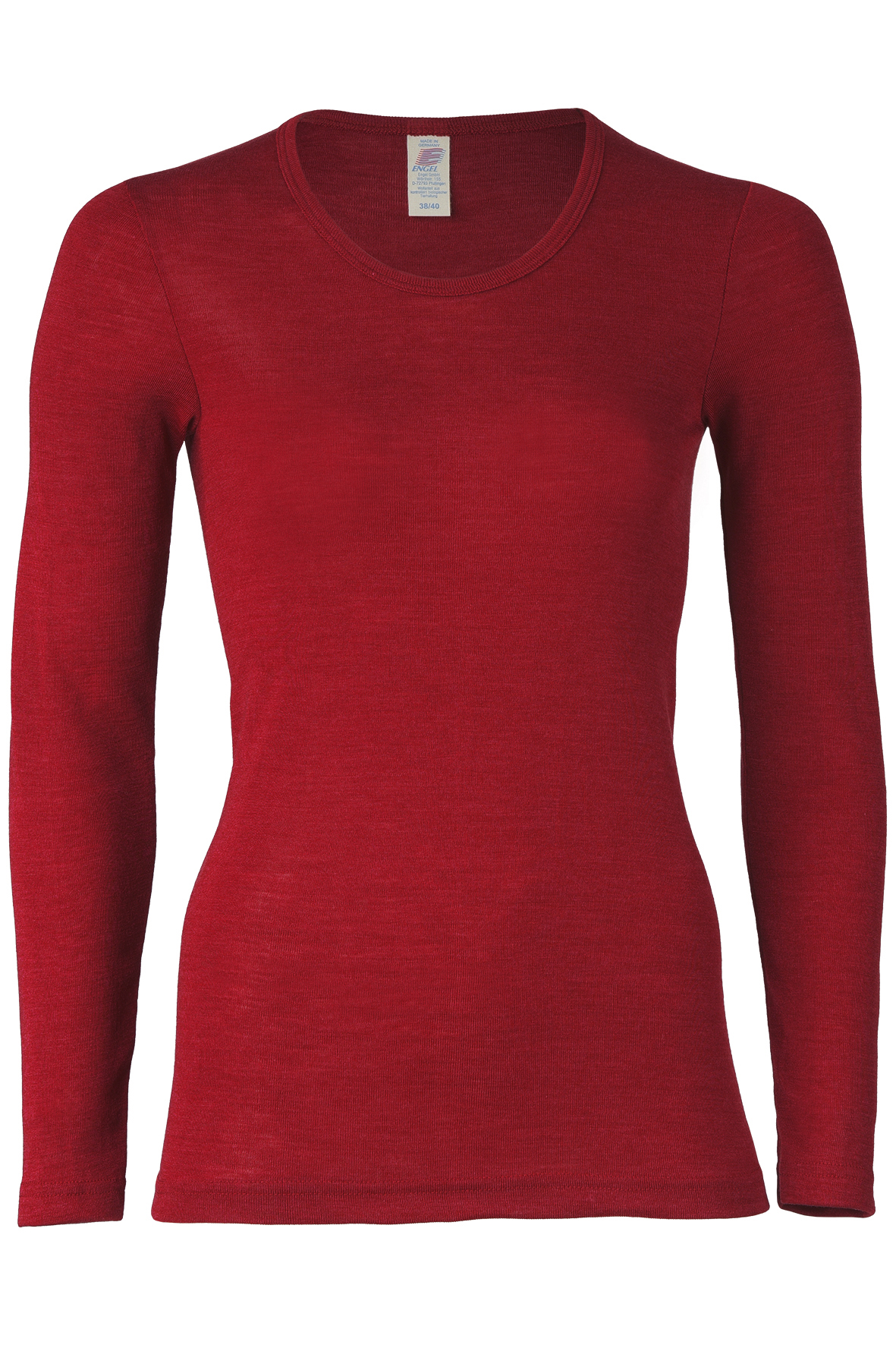 Damen-Shirt mit langem Arm, 70% Wolle (kbT)/30% Seide  (Bio-GOTS)