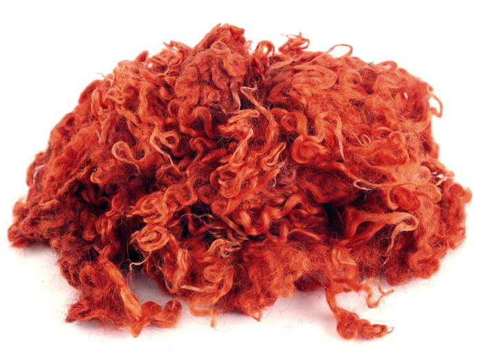 Skan. Wolllocken - orange mittelfein