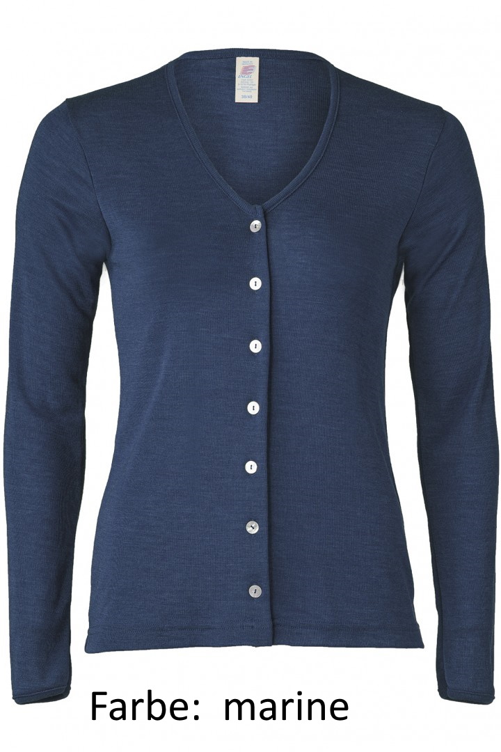 Damen-Cardigan, 70% Schurwolle (kbT) 30% Seide (Bio-GOTS)