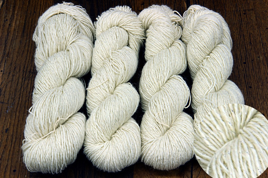 Sockengarn Bologna 300m 20% Ramie - 80% Wolle - naturweiß 100g