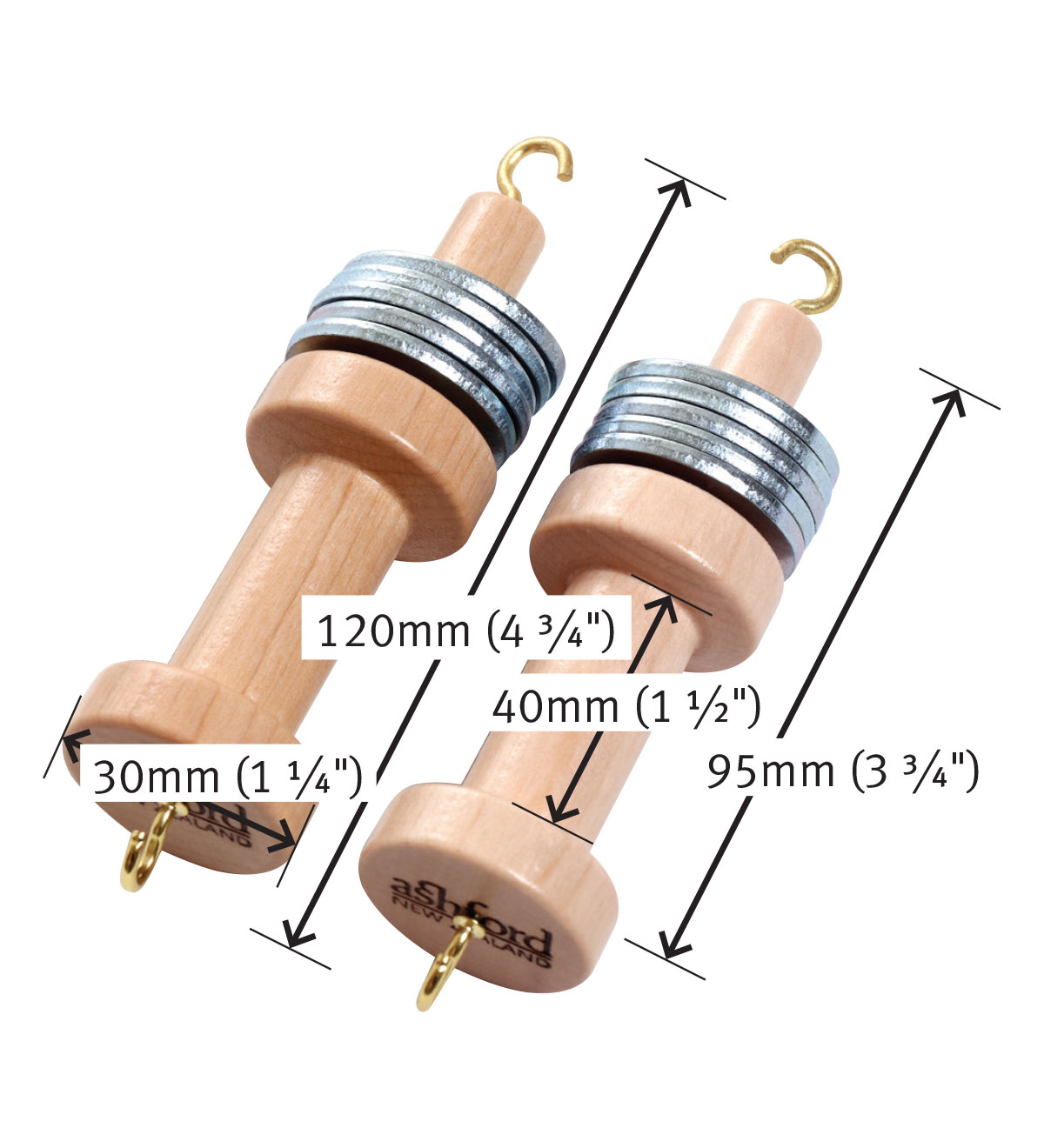 Ashford Kettfadengewichte lackiert WTW arp Thread Weights D10905
