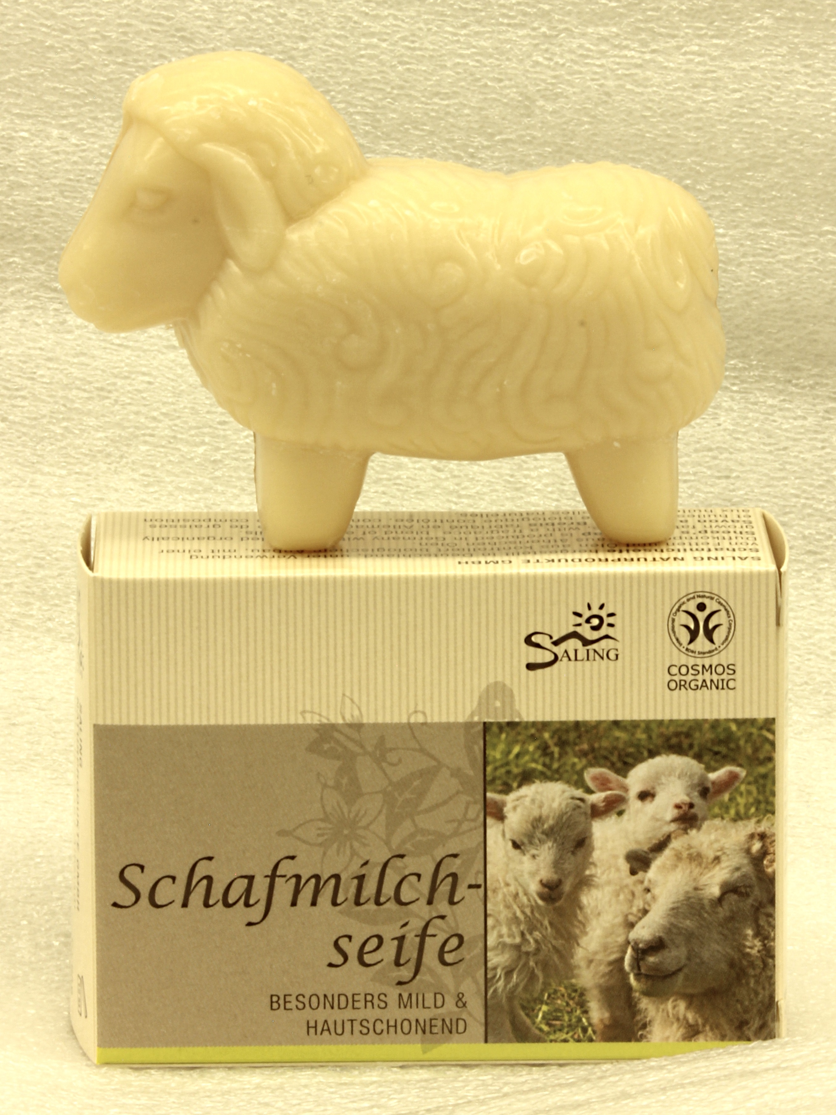 Saling Schafmilchseife weißes Schaf, 85g, Schachtel