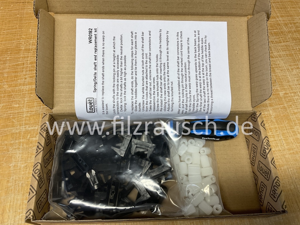 Louet Spring/Delta shaft end replacement kit / Schaftendenhalterung Ersatzset (WR0182)