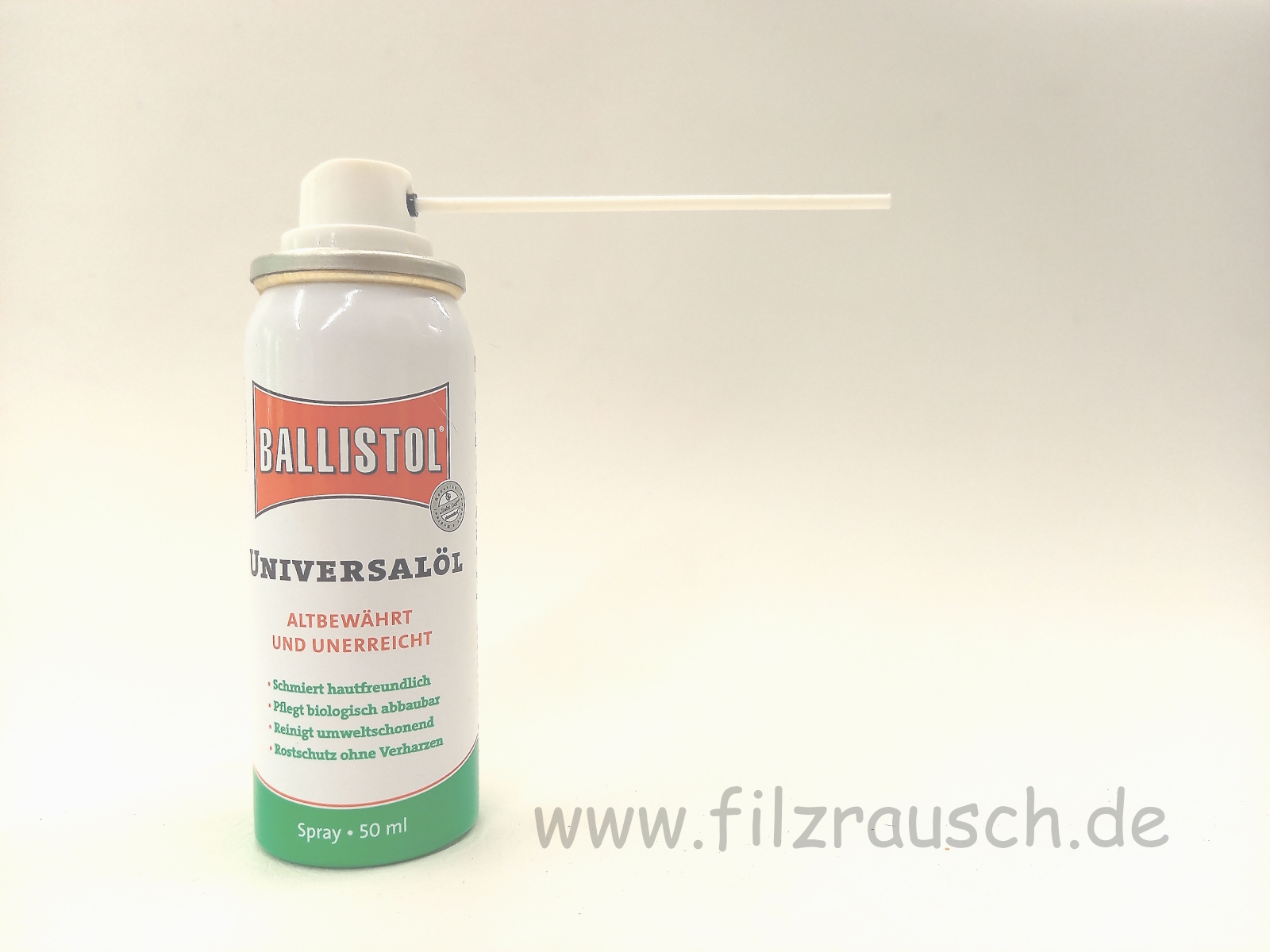 Spinnradöl Ballistol Spray 50ml mit 7cm Sprührohr