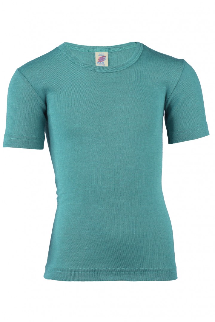 Kinder-Shirt / Unterhemd kurzarm, 70% Schurwolle/30%Seide (Bio-GOTS)