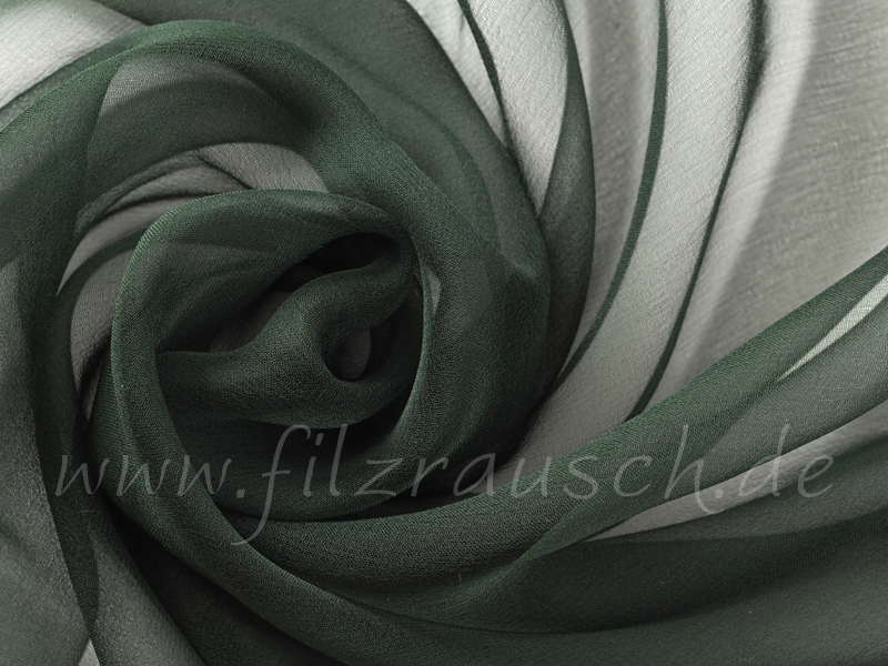 Chiffon 3,5 - nachtgrün 110 cm breit pro 1 Meter