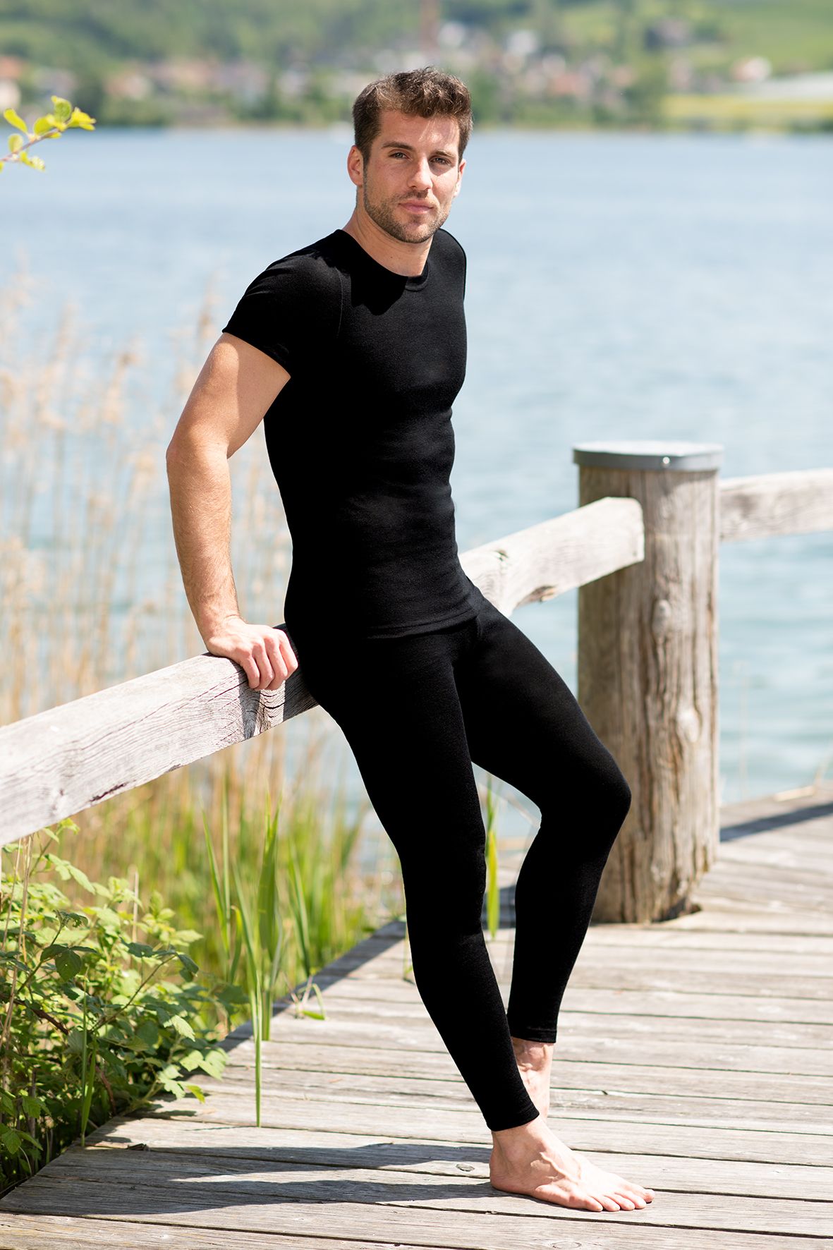 Herren-Shirt, kurzarm, 70%Wolle 30%Seide (Bio-GOTS, IVN)