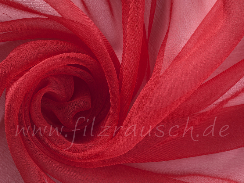 Chiffon 3,5 - geranie 110 cm breit pro 1 Meter