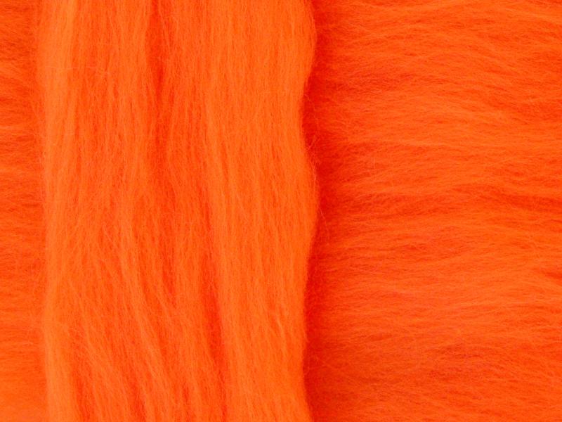 Merinowolle - kapuzinerkressenorange superfein 16 mic im Band