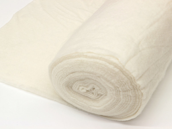 Sonderposten 8,92€/m Länge: 90cm Rest Nadelfilzvlies weiß Breite: 140cm -20% NFV005