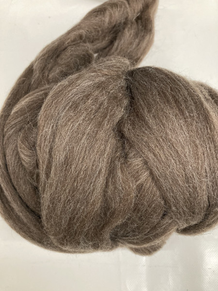 Sonderposten 21,50 €/kg 250 g europ. Merinowolle im Band 27 mic braunmeliert -20% EMWB01