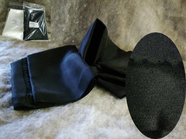 Pongé 8 - schwarz 90 cm breit pro 1 Meter