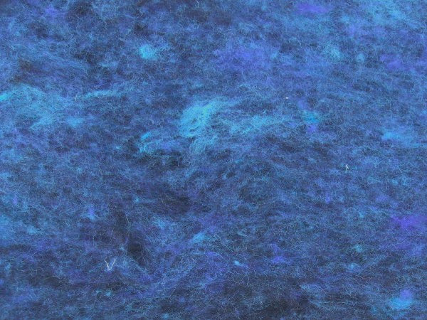 Sonderposten 8,58€/100g Merino-Melange - blau extra fein im Vlies 100 g Sonderkämmung -20% MM01