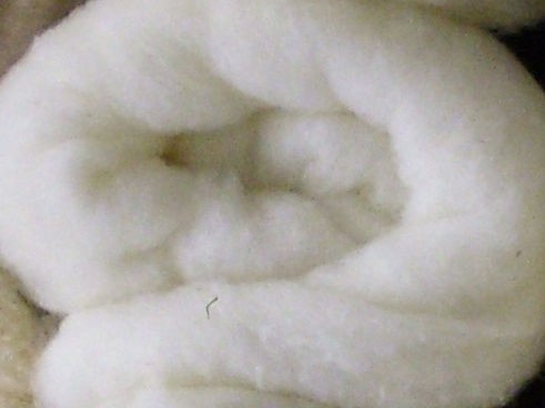 Merinowolle - schneeweiß extra fein im Vlies