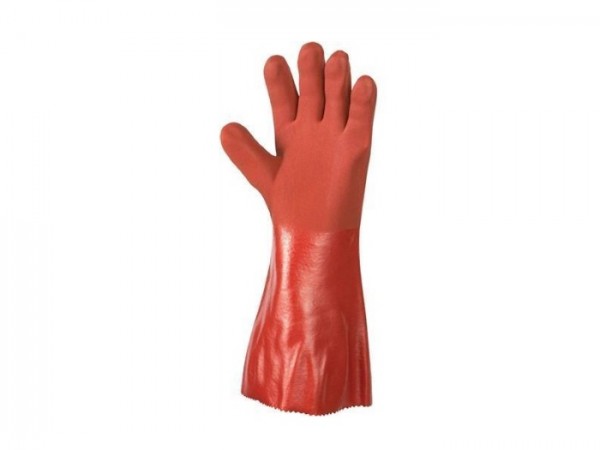 Savety Handschuhe PVC rot, Gr. 9/10, extra stark, ca. 40cm lang