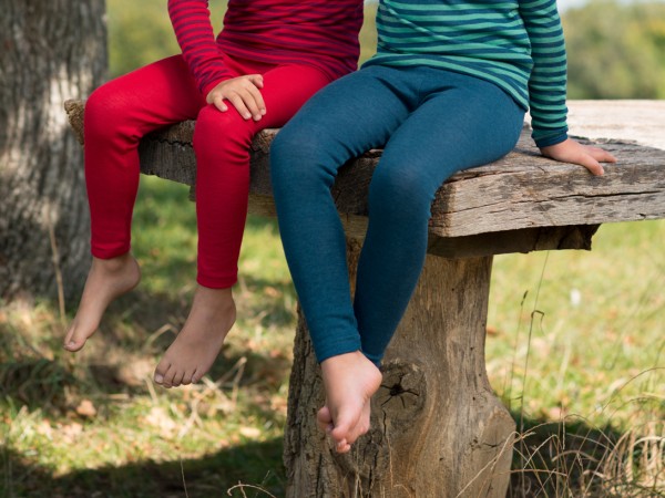 Kinder-Leggings, GOTS - kirschrot - 176 (Bio-GOTS)