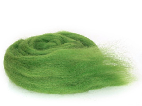 Bergschafwolle (bunt) - rasengrün mittelfein im Band
