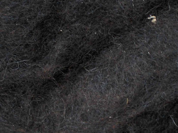 Karakulwolle - schwarzbraungrau mittelfein im Vlies